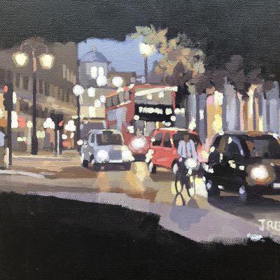 London Rush 2 by Jennifer Greenland, original painting, Riverside Gallery Barnes