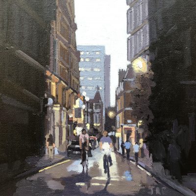 London Rush by Jennifer Greenland, original painting, Riverside Gallery Barnes