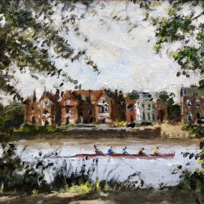Rowing Towards Barnes by Rod Pearce
