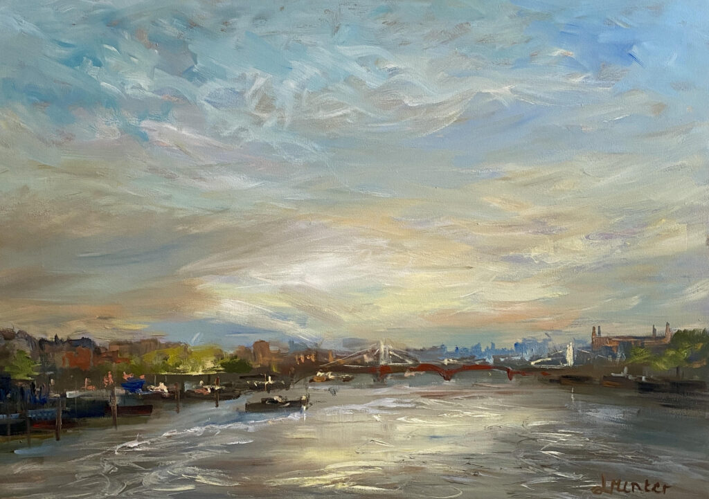 Hammersmith Bridge an evening of calm - Sold - Riverside Gallery & Framing