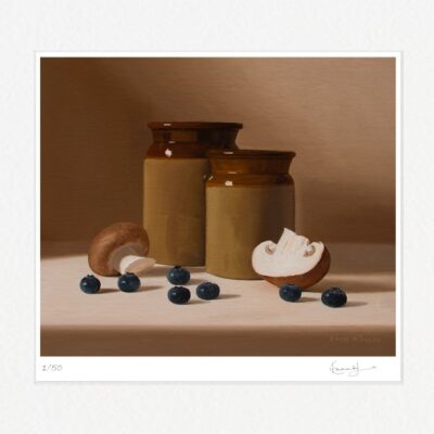 Mushrooms and Blueberries (limited edition print)