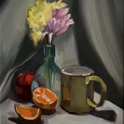 Still Life with Peony and Orange II